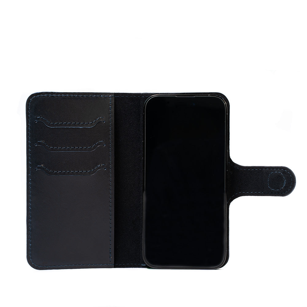 iPhone 15 series Top-Grain Leather Folio Case Wallet - Classic 4.0-4