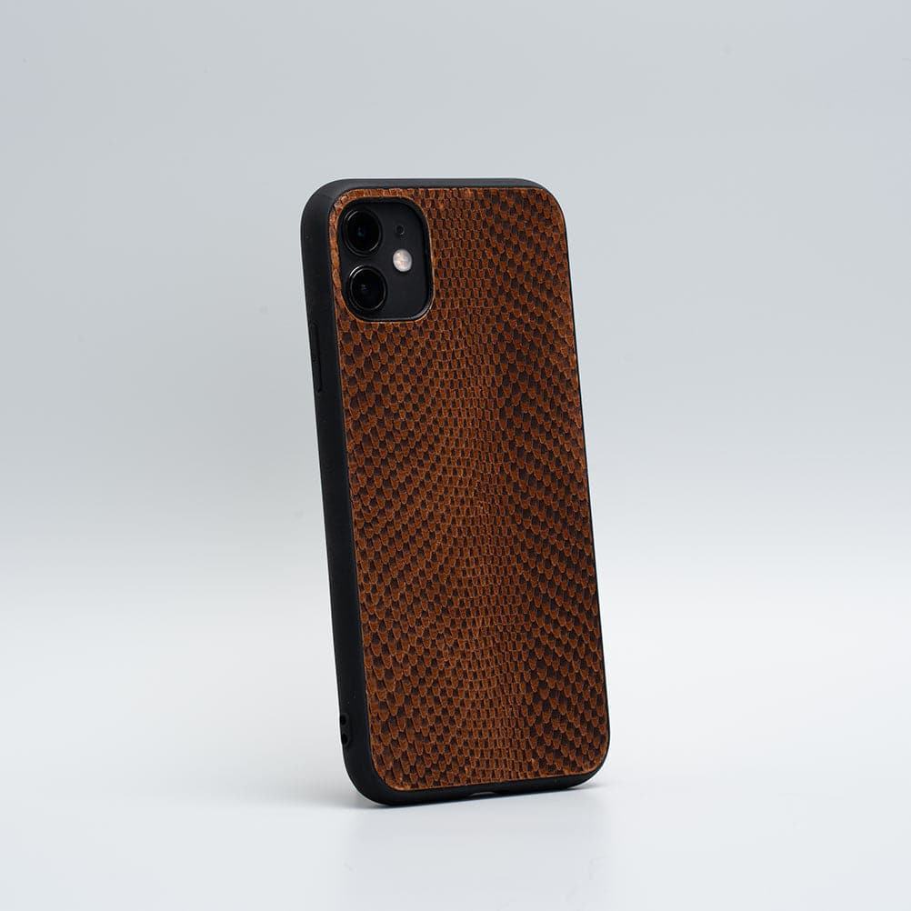 Leather Cases for iPhone 11 Series - Embossed Snake Print-2