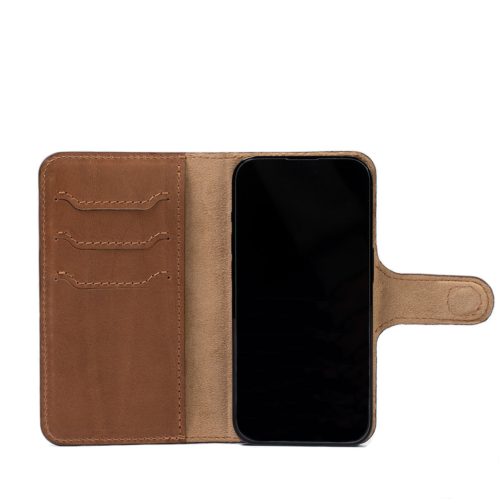iPhone 14 series Full-Grain Leather Folio Case Wallet with MagSafe - Classic 4.0-7