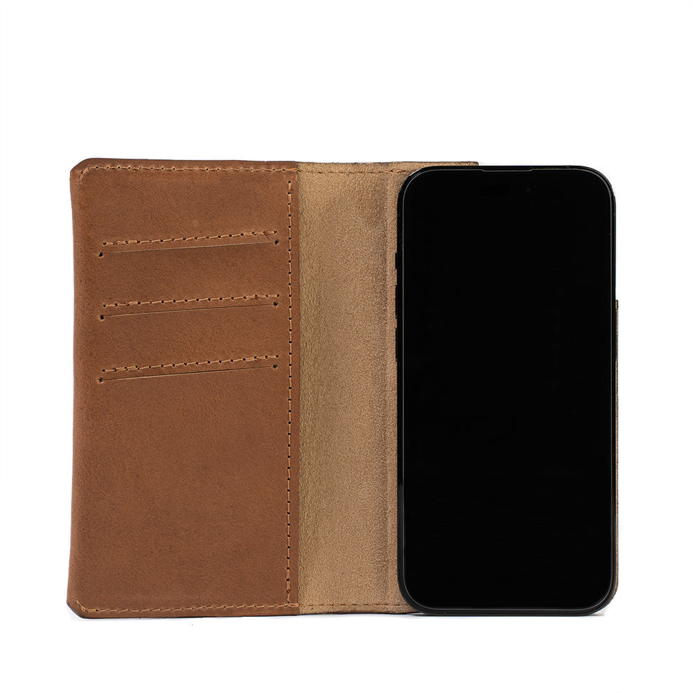 iPhone 15 series Leather Folio Case Wallet with MagSafe - The Minimalist 1.0-6
