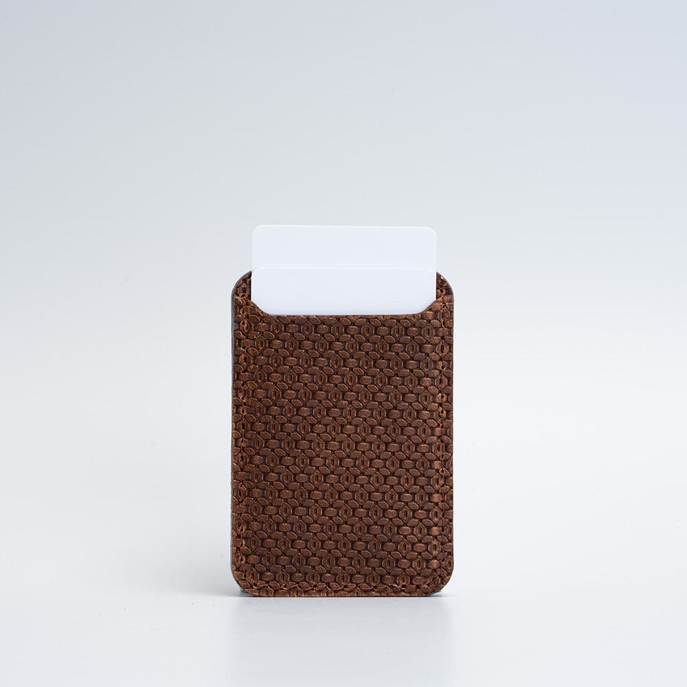 MagSafe leather wallet Geometric Net-3