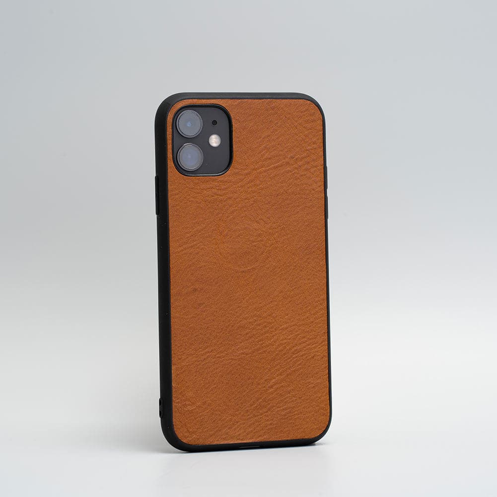 Leather case for iPhone 11 Series - Blank (Tan)-2