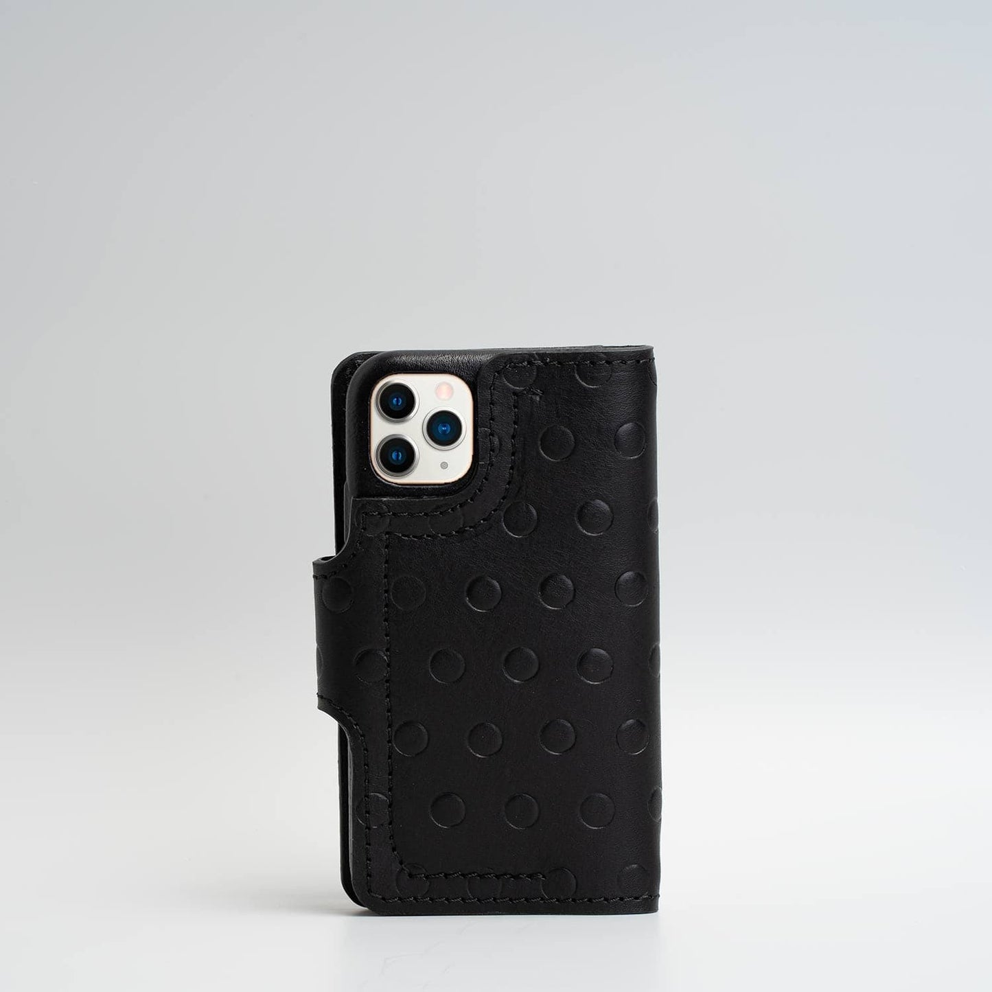 Leather crossbody case for iPhone 11 - Polka-4