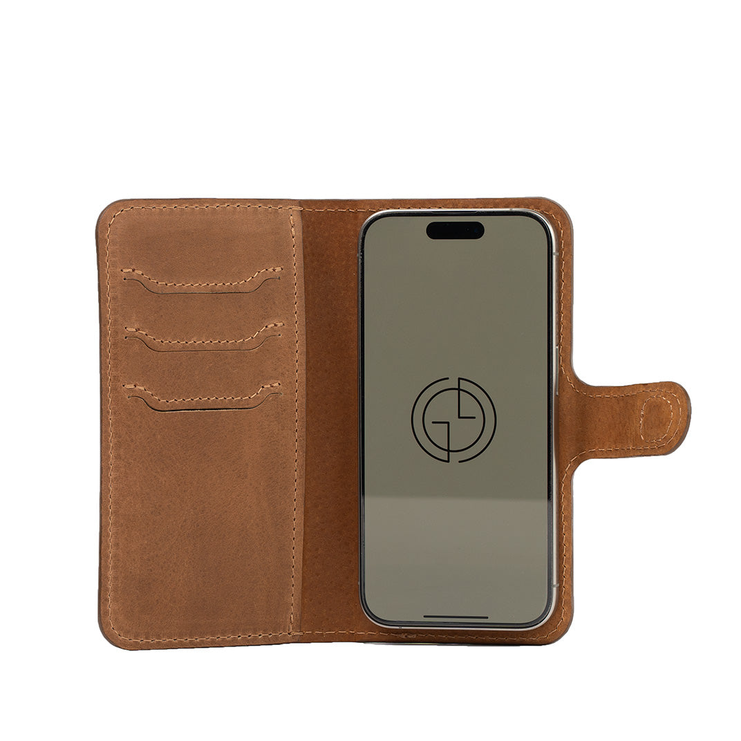 iPhone 16 Series Leather Folio Case Wallet with MagSafe - Classic 4.0-7