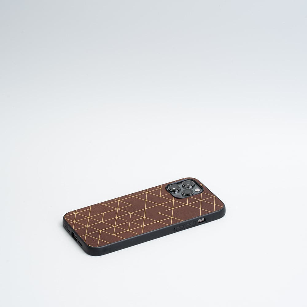 Leather case for iPhone 12 Pro Max - Gold Vectors-1