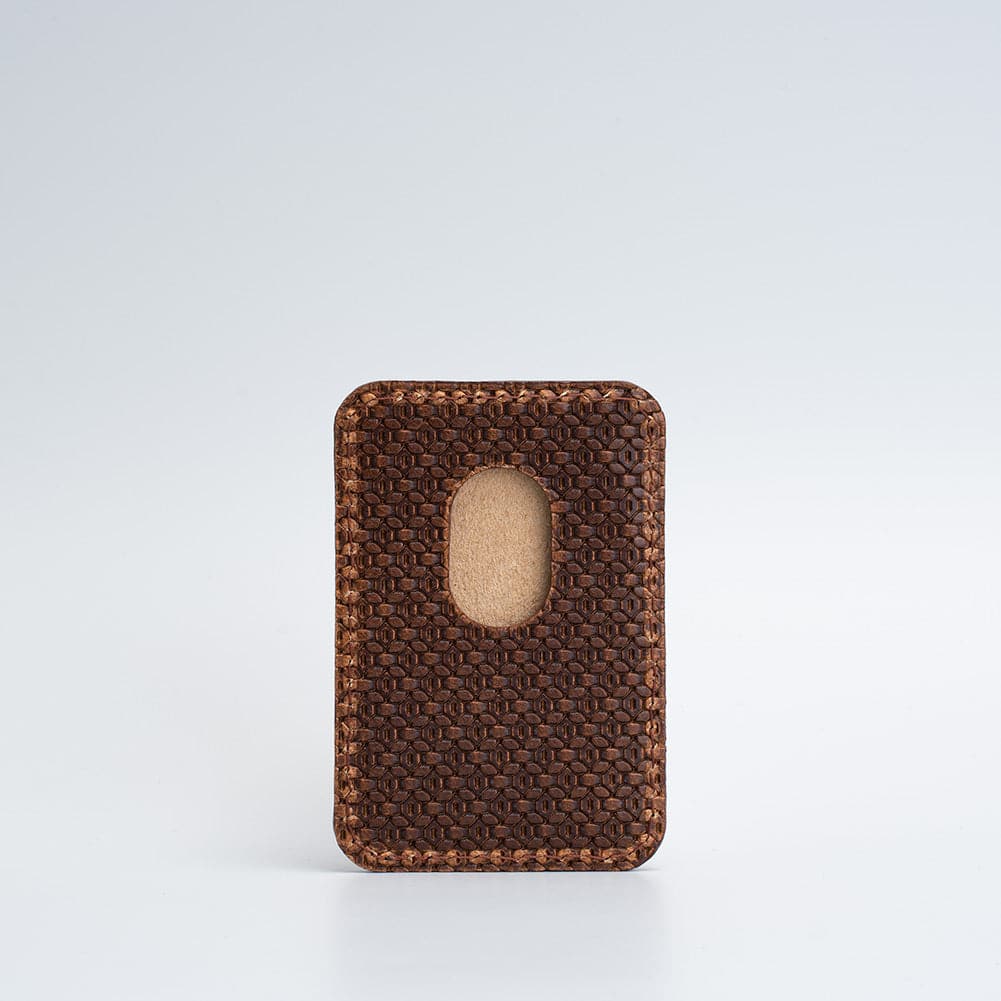 MagSafe leather wallet Geometric Net-4