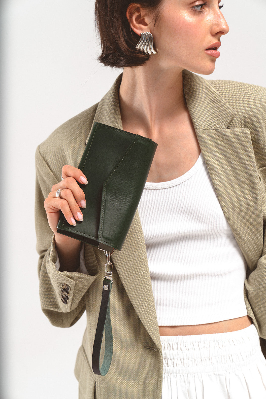 Leather AirTag Long Flap Wallet-1
