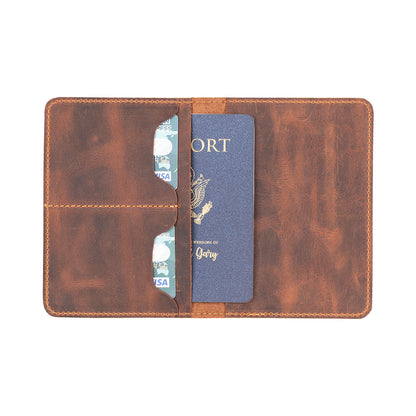 Tempe Genuine Leather Passport Holder - Handcrafted Travel Document Organizer-2