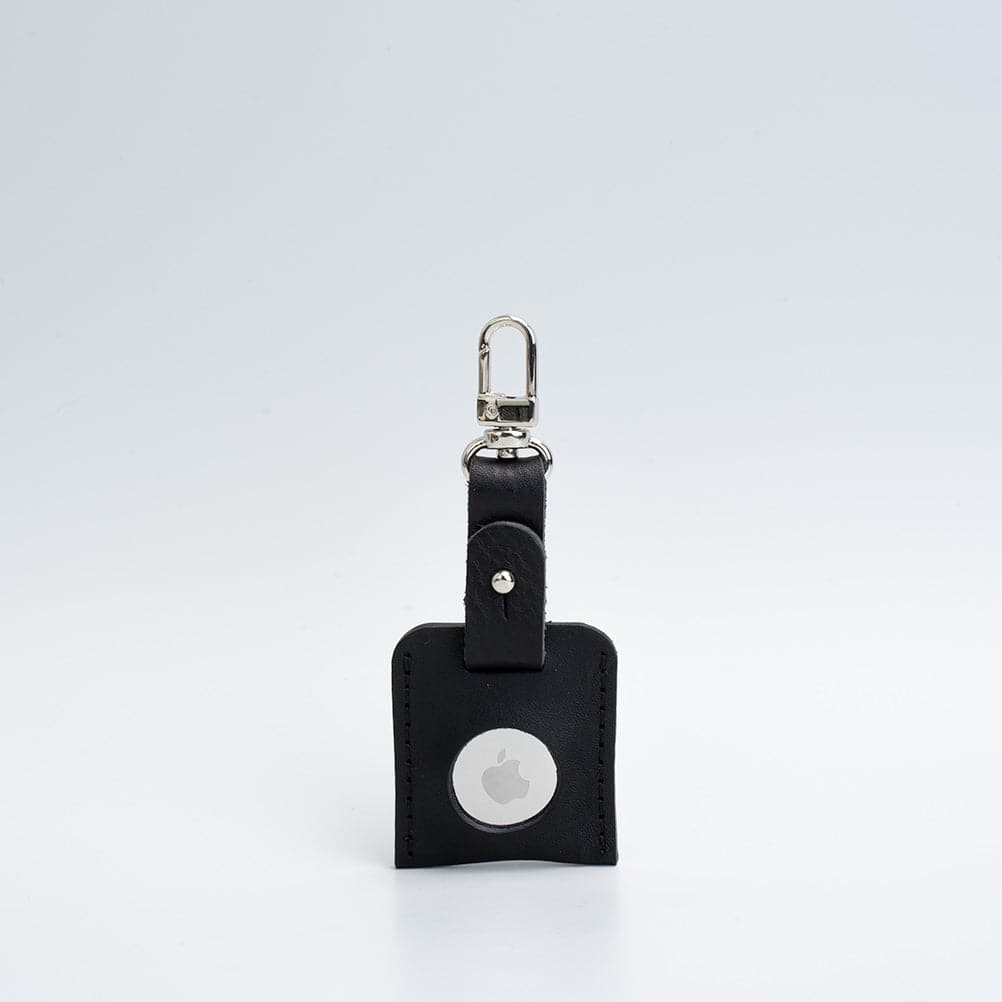 Leather AirTag bag charm with carabiner-4