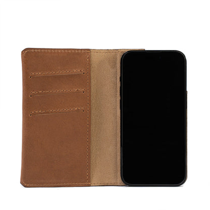 iPhone 15 series Leather Folio Case Wallet with MagSafe - The Minimalist 1.0-6