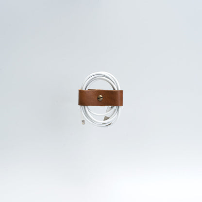 Leather organizer for charging cords-4