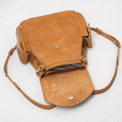 Leather backpack - Chatelet (Camel)-3