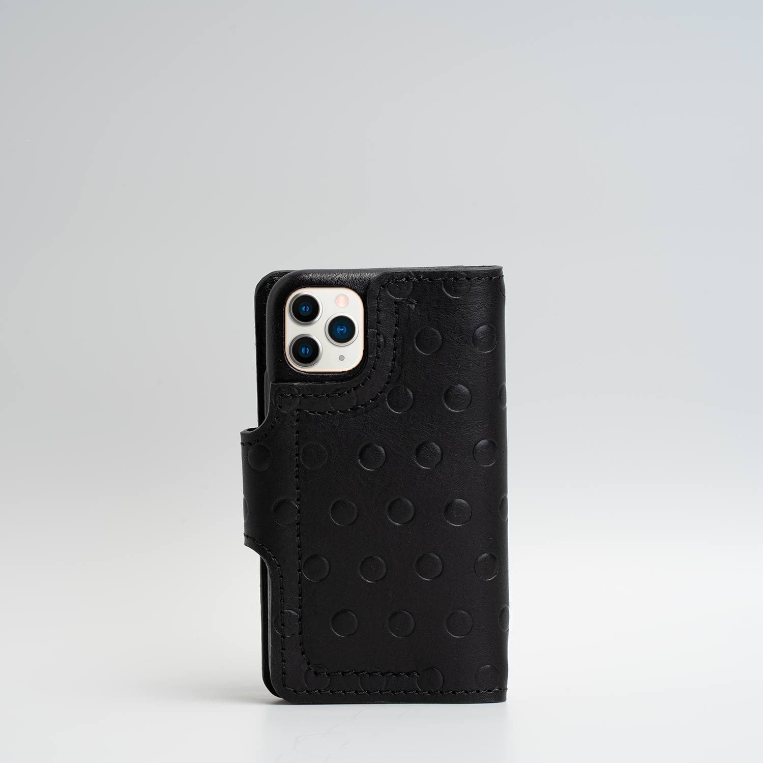 Leather crossbody case for iPhone 11 - Polka-4