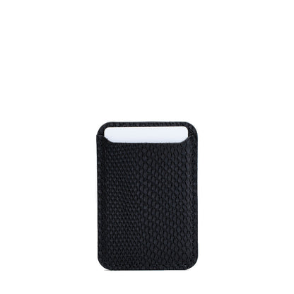 Leather wallet with MagSafe - Embossed Snake Print-1