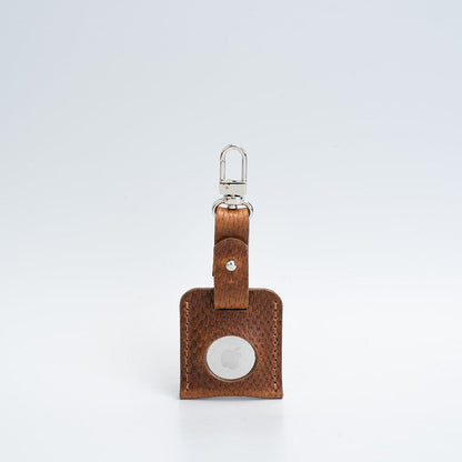Leather AirTag bag charm with carabiner-8