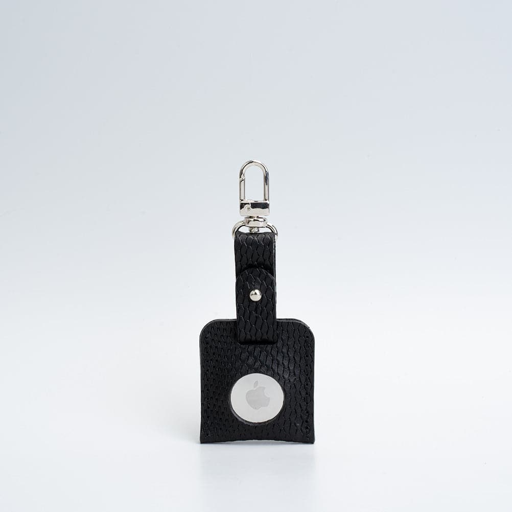 Leather AirTag bag charm with carabiner-7