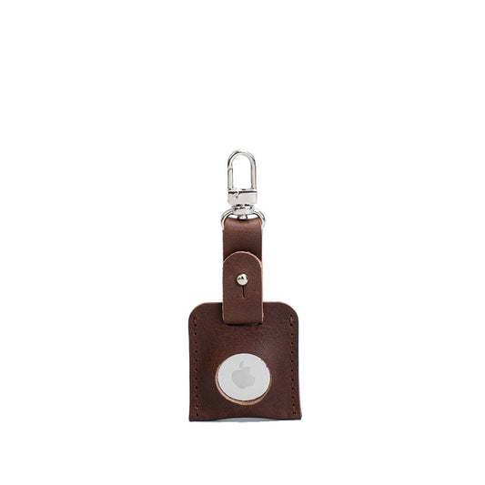Leather AirTag bag charm with carabiner-0