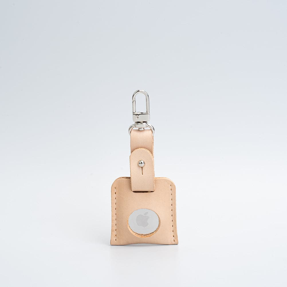 Leather AirTag bag charm with carabiner-9