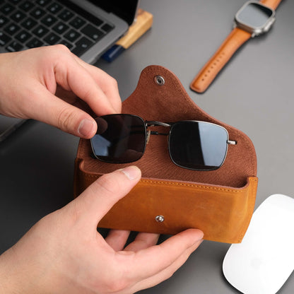 Rochester Full-Grain Leather Eyeglass Case-8