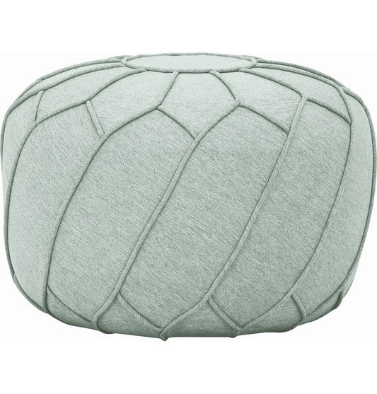 Saturn Ottoman/Pouf in aquamarine color with 61cm diameter and 40cm height
