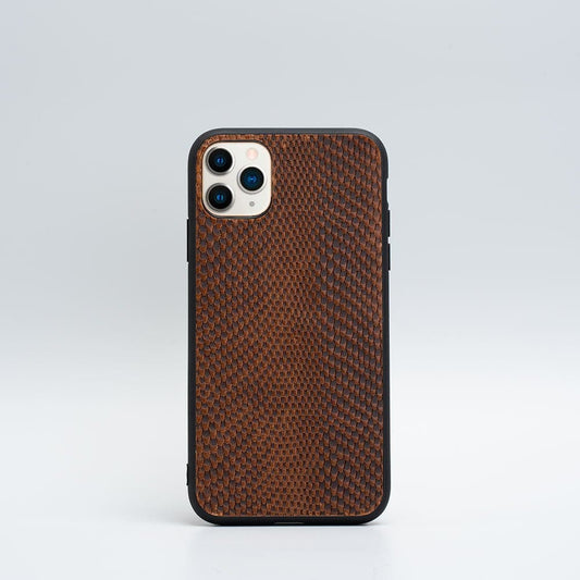 Leather Cases for iPhone 11 Series - Embossed Snake Print-0