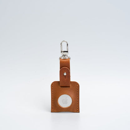 Leather AirTag bag charm with carabiner-5